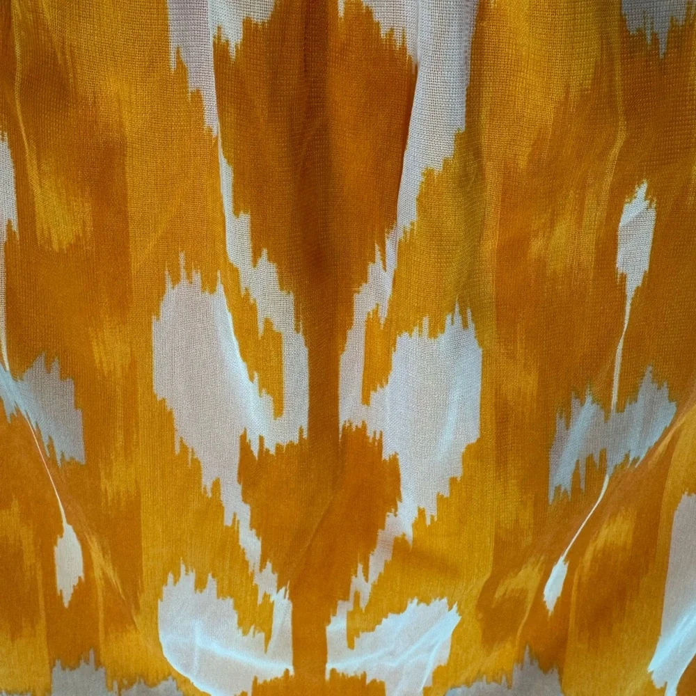 INC International Concepts | Orange Ikat Beaded Halter Dress | Size Large